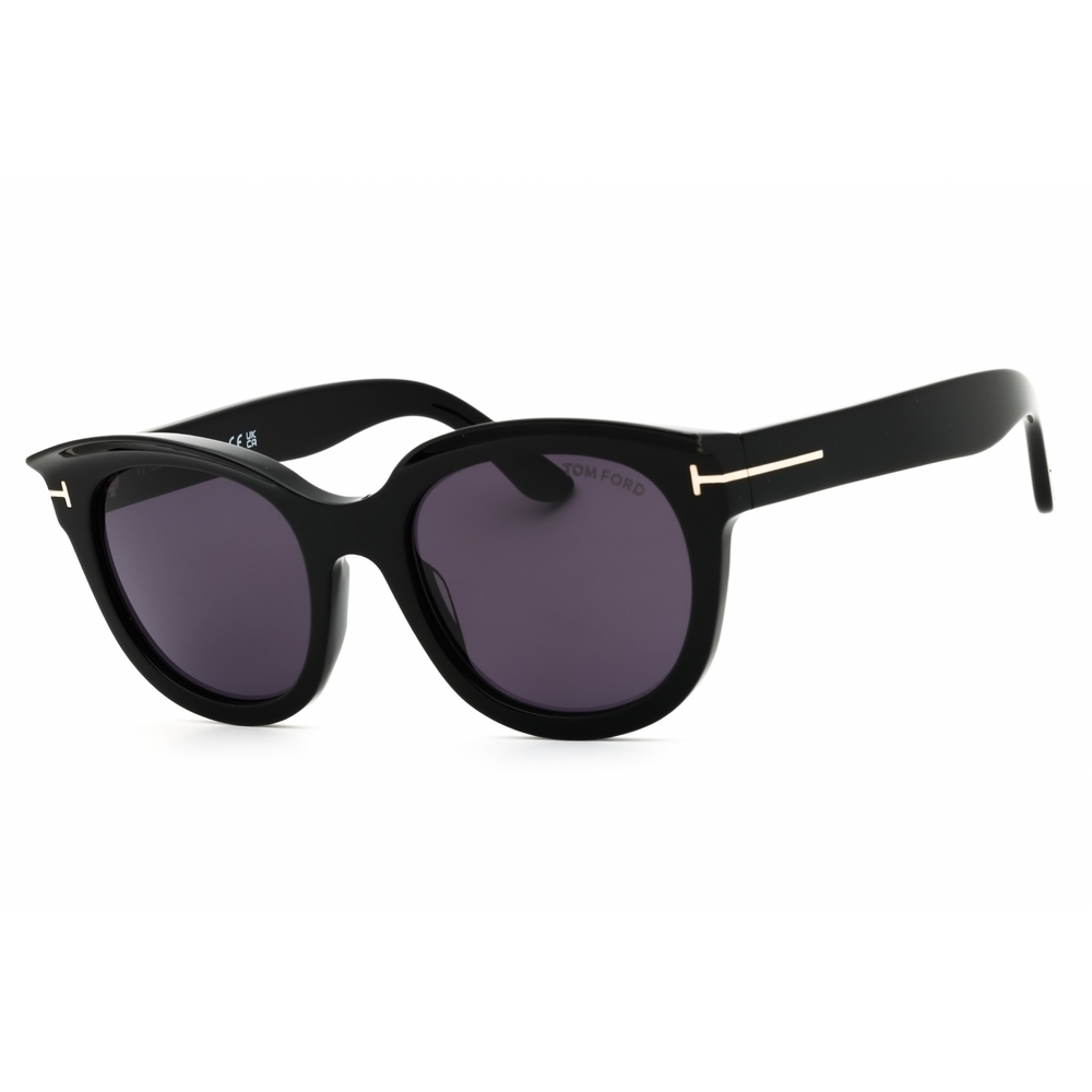 NWT Tom Ford FT1114 Black Round 54mm Sunglasses